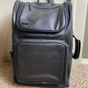 LVFT dual luxury black leather bag. Live fit.